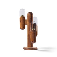 Modeline Mid Century California Pine Cactus Table Lamp