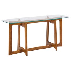 Adrian Pearsall for Craft Associates Mid Century Sculptural Walnut Console Table