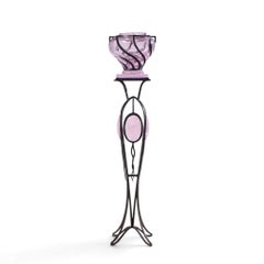 André Dubreuil for Daum Monumental Chantilly Vase and Pedestal