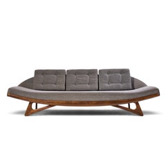 Adrian Pearsall for Craft Associates Mid Century Walnut Gondola Sofa