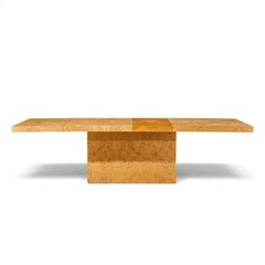 Milo Baughman for Thayer Coggin Burlwood Expanding Dining Table with 2 Leaves