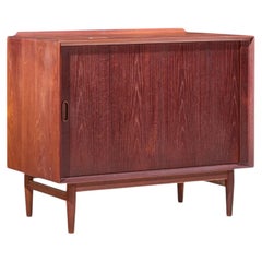 Arne Vodder for Sibast Danish Teak Bar Record Cabinet Nightstand - Tambour Door