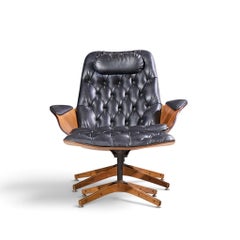 George Mulhauser for Plycraft Mr Chair Mid Century Lounge Chair and Ottoman