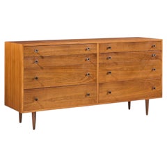 Robert Baron pour Glenn : commode basse « Lowboy » en noyer, style « Mid-Century », Californie