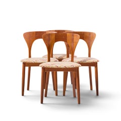 Niels Koefoed Hornslet Mid Century Danish Teak Peter Dining Chairs - Set of 4