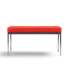 Florence Knoll Mid Century Chrome Two Seat Bench