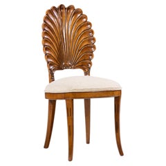 Venetian Grotto Hollywood Regency Style Scalloped Shell Back Dining Chair
