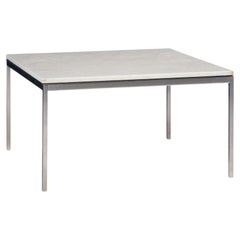 Florence Knoll Mid Century Chrome and Marble Top Coffee Table