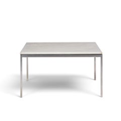 Florence Knoll Mid Century Chrome and Marble Top Coffee Table