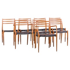 Niels Moller Models 62 and 78 Mid Century Danish Teak Dining Chairs - Set of 8