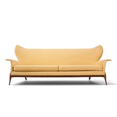 Ben Seibel Gala-Sofa aus Walnussholz im Mid-Century-Stil