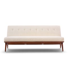 Jens Risom for Knoll Mid Century Walnut Settee Sofa