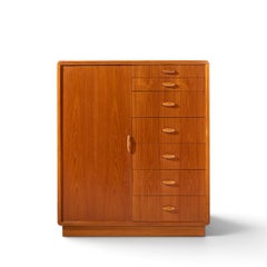 Dyrlund Mid Century Danish Teak Armoire Highboy Dresser
