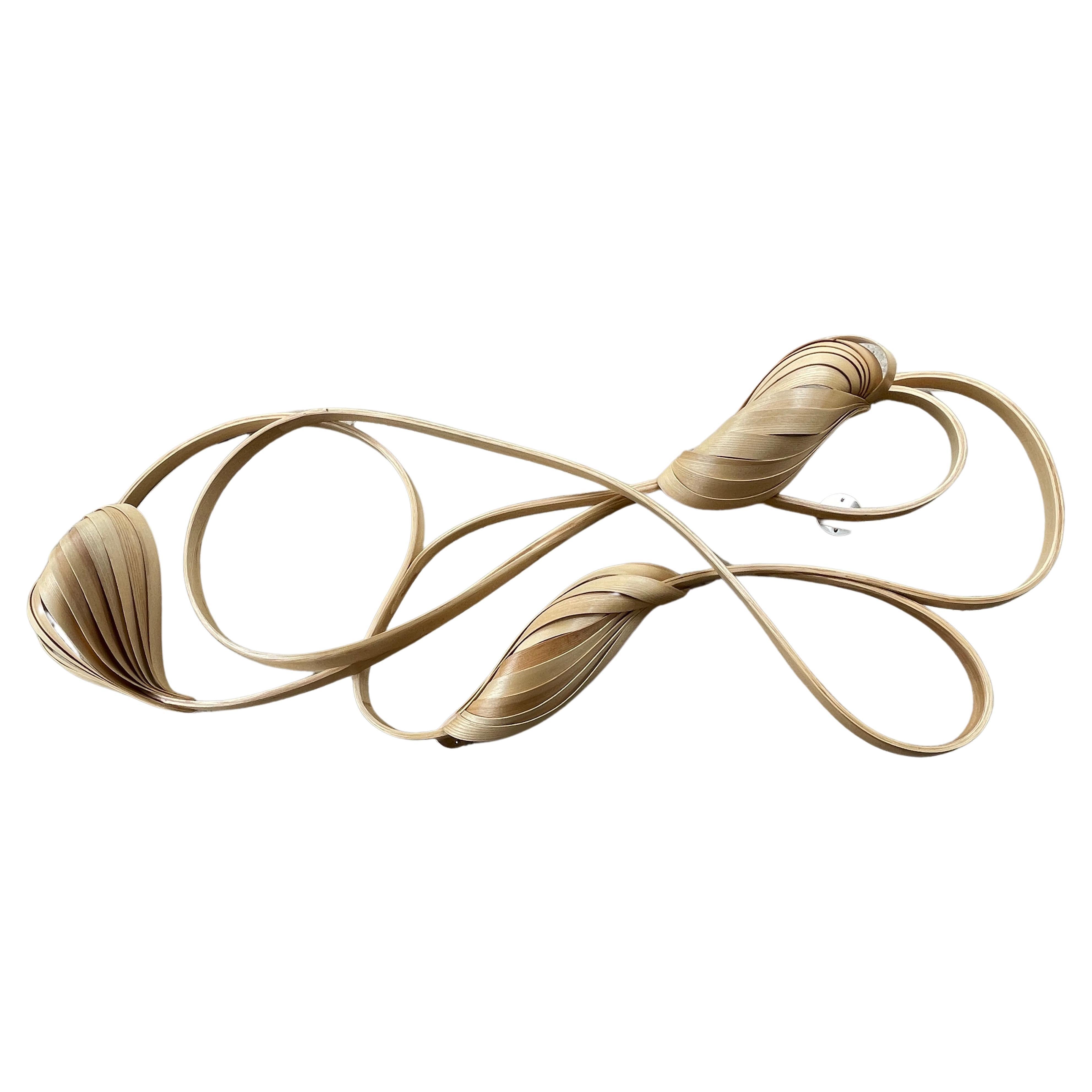 Flush Mount Light 2 - Vrksa Series by Raka Studio in Ash Wood