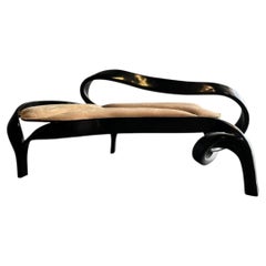 Due posti a sedere n. 2 - Serie Fluentum di Raka Studio in Wood Wood Wood ebanizzato