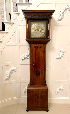 Antique George III Quality Oak Longcase Clock by Jacob Lovelace, Exeter