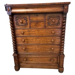Outstanding Quality Antique Victorian Scottish Figured Mahogany Chest of Drawers