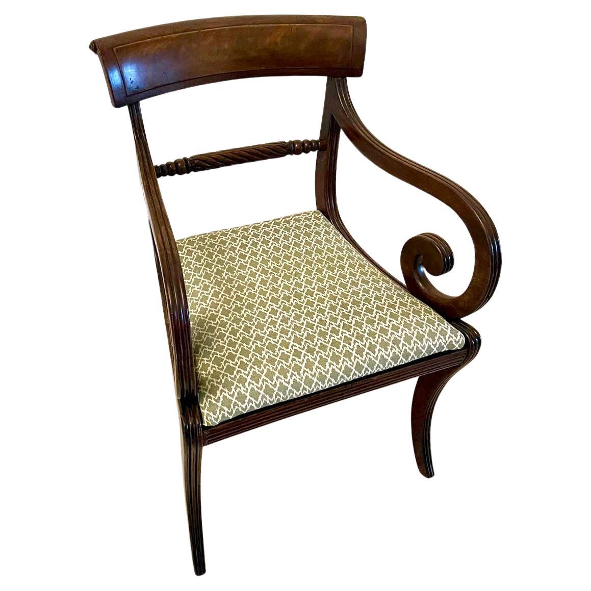 Quality Antique Regency Mahogany Desk Chair