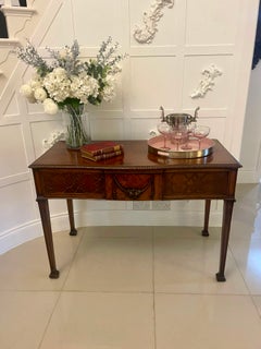 Antique 19th Century Victorian Quality Carved Figured Mahogany Console Table