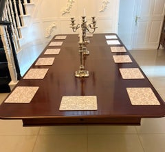 Antique William IV Figured Mahogany 14 Seater Extending Dining Table