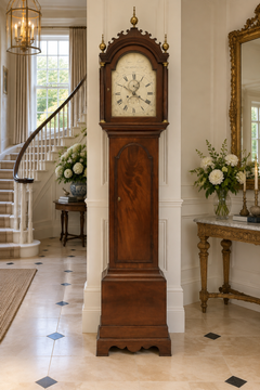 Antique Georgian 8 Day Mahogany Longcase Clock by James Field of Hempstead