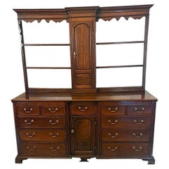 Outstanding Quality Antique Georgian Lancashire Oak Dresser And Plate Rack