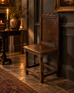 Antique 17th Century English Oak Correction Chair