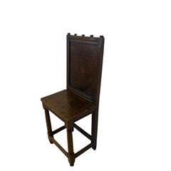 Antique 17th Century English Oak Correction Chair