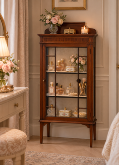 Antique Edwardian Mahogany Glazed Display Cabinet
