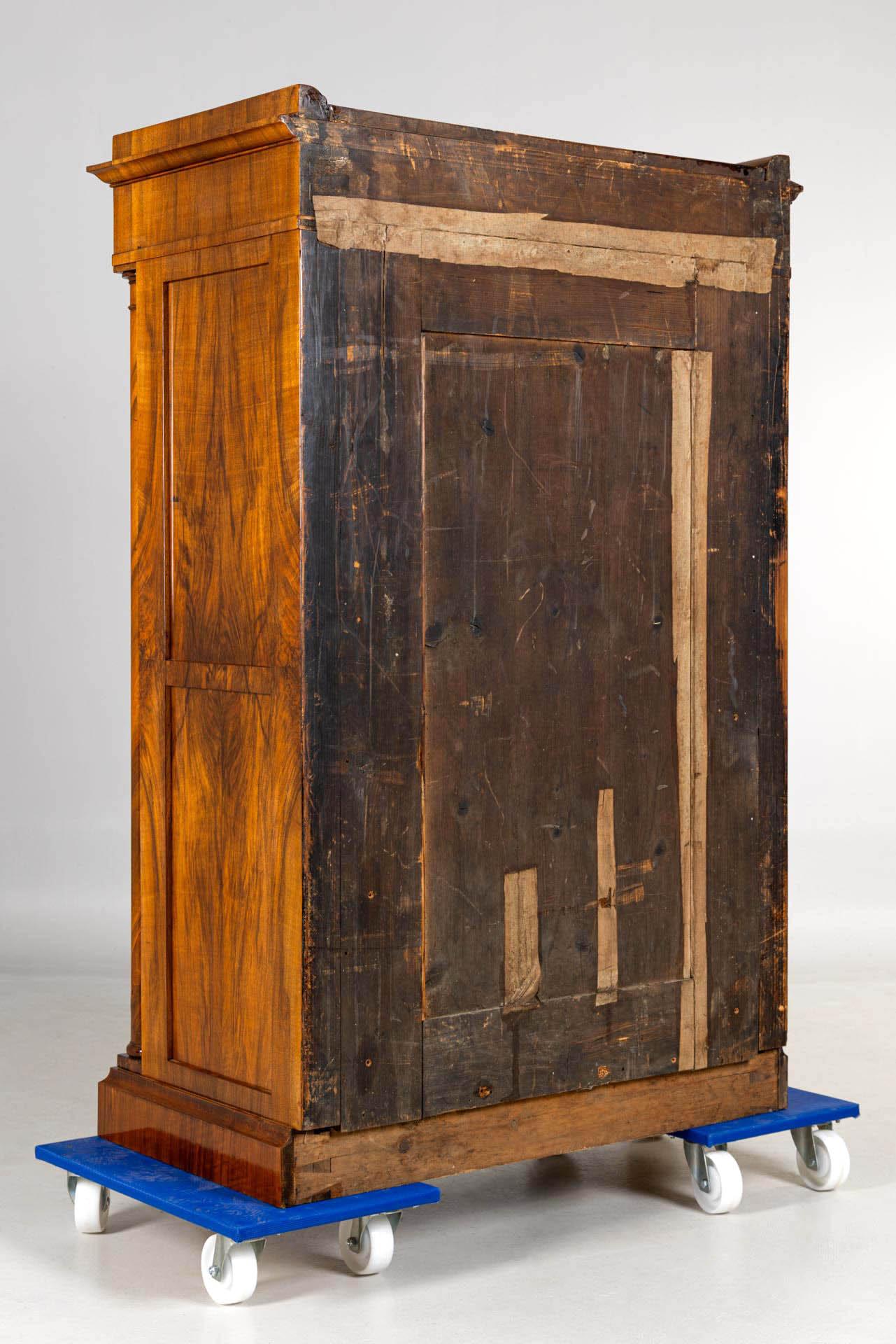 Secretaire Biedermeier tedesco con colonne, noce, 1825 circa in vendita 10