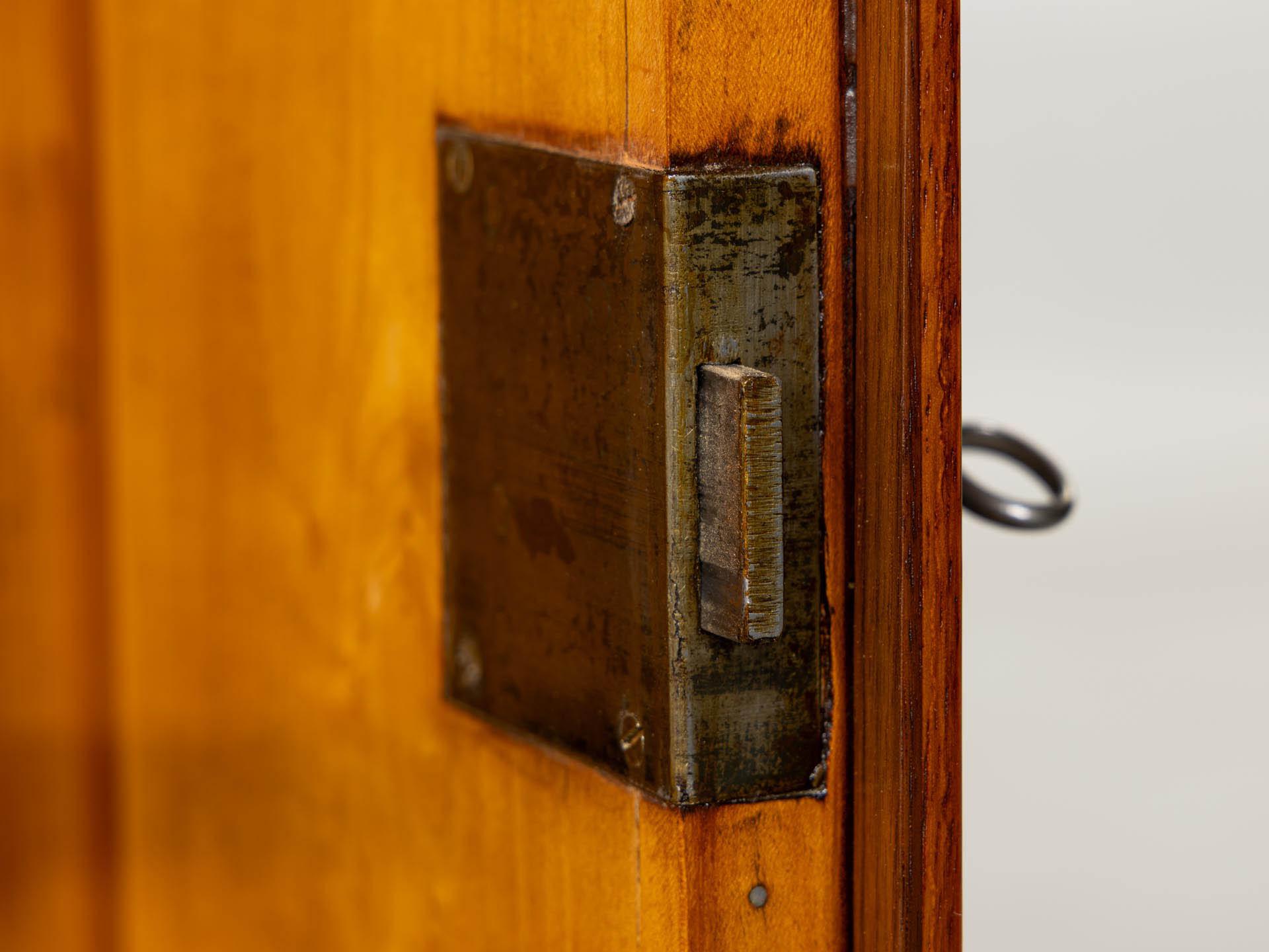 Secretaire Biedermeier tedesco con colonne, noce, 1825 circa in vendita 8