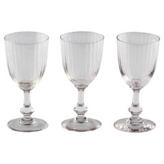 Set of Three Historic Wine Glasses