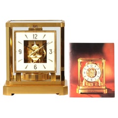 Jaeger LeCoultre, Atmos Clock from 1977, Gold-Plated, Square Dial
