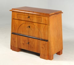 1820s Antique Biedermeier Chest of Drawers, Cherry, Tapered Form
