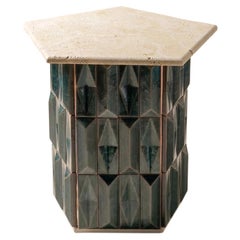 Milano Side Table by DOOQ: Handmade Tiles & Marble, Modern Design. NEW!