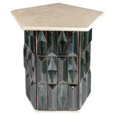 Milano Side Table by DOOQ: Handmade Tiles & Marble, Modern Design. NEW!