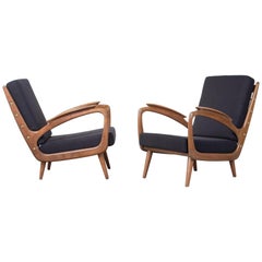 Pair of Sprij Vlaardingen Stunning Organic Cherrywood Armchairs