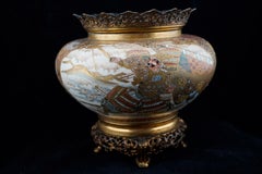 Japanese Meiji Satsuma Bowl with Samurai Scenes, circ 1890.