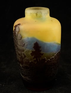 Galle Cameo Multilayer Landscape Vase circ 1900