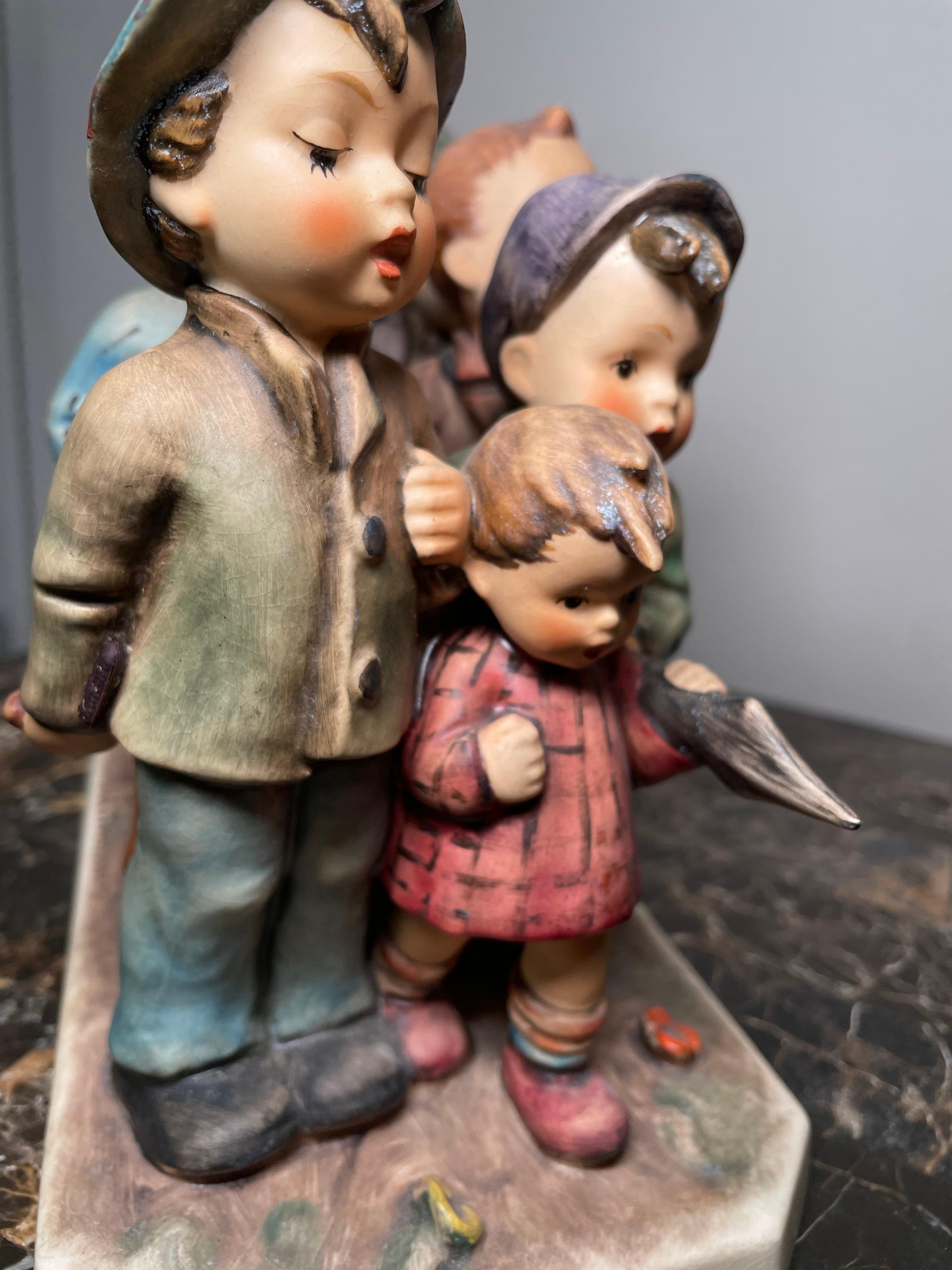Goebel Company Hummel Porcelain Group Figurines “Adventure Bound” In Good Condition For Sale In Guaynabo, PR