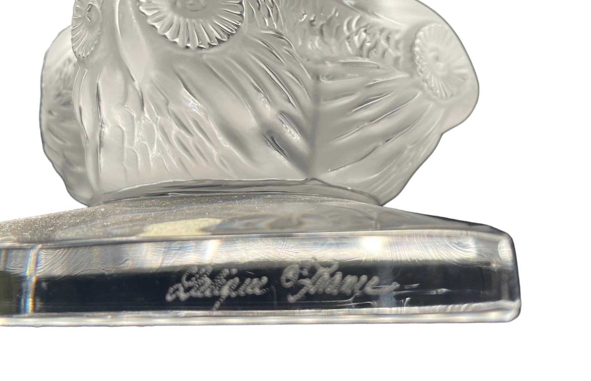 XX secolo Vaso di cristallo Lalique 