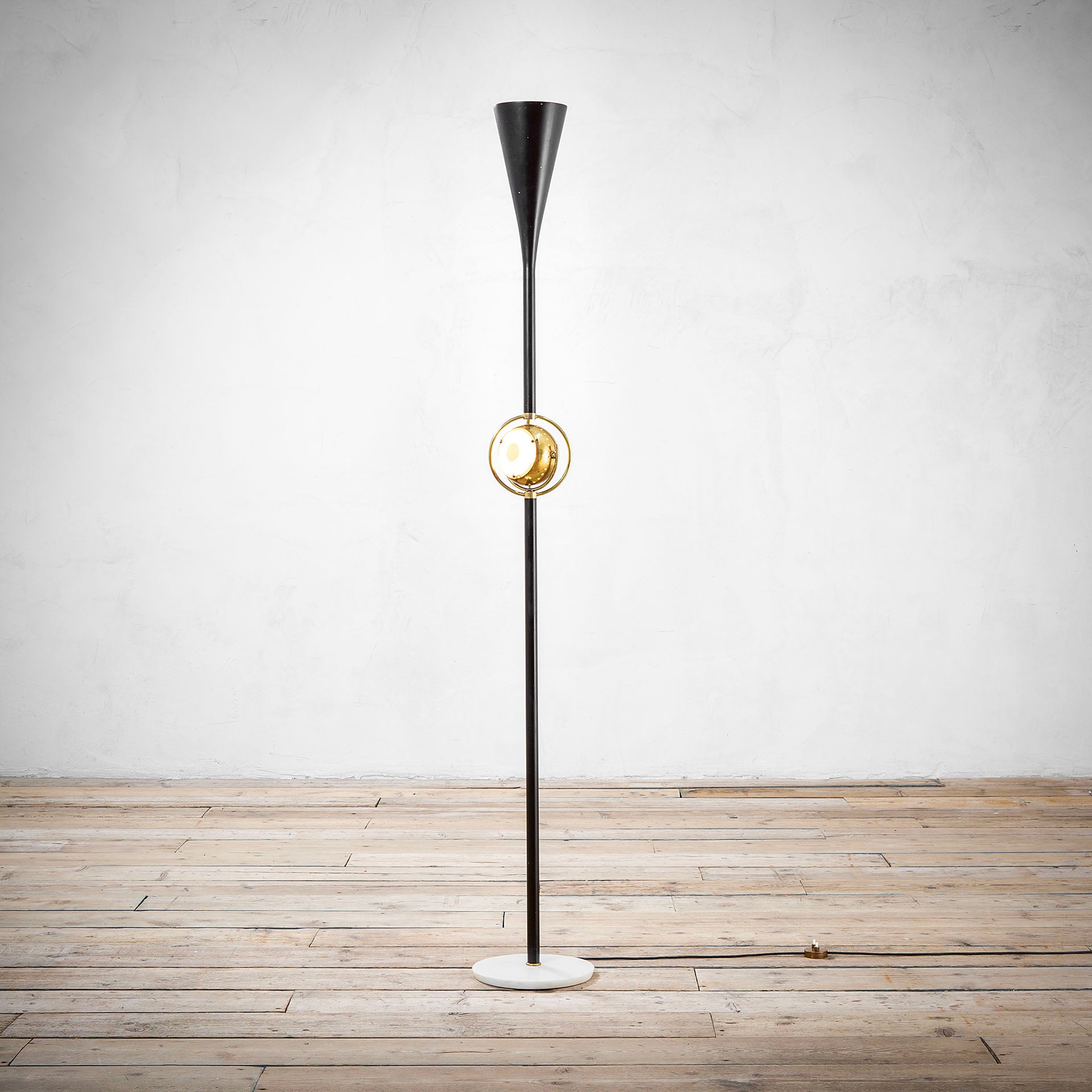 20th Century Angelo Lelii Floor Lamp mod. Polifemo 12555 for Arredoluce, 50s For Sale