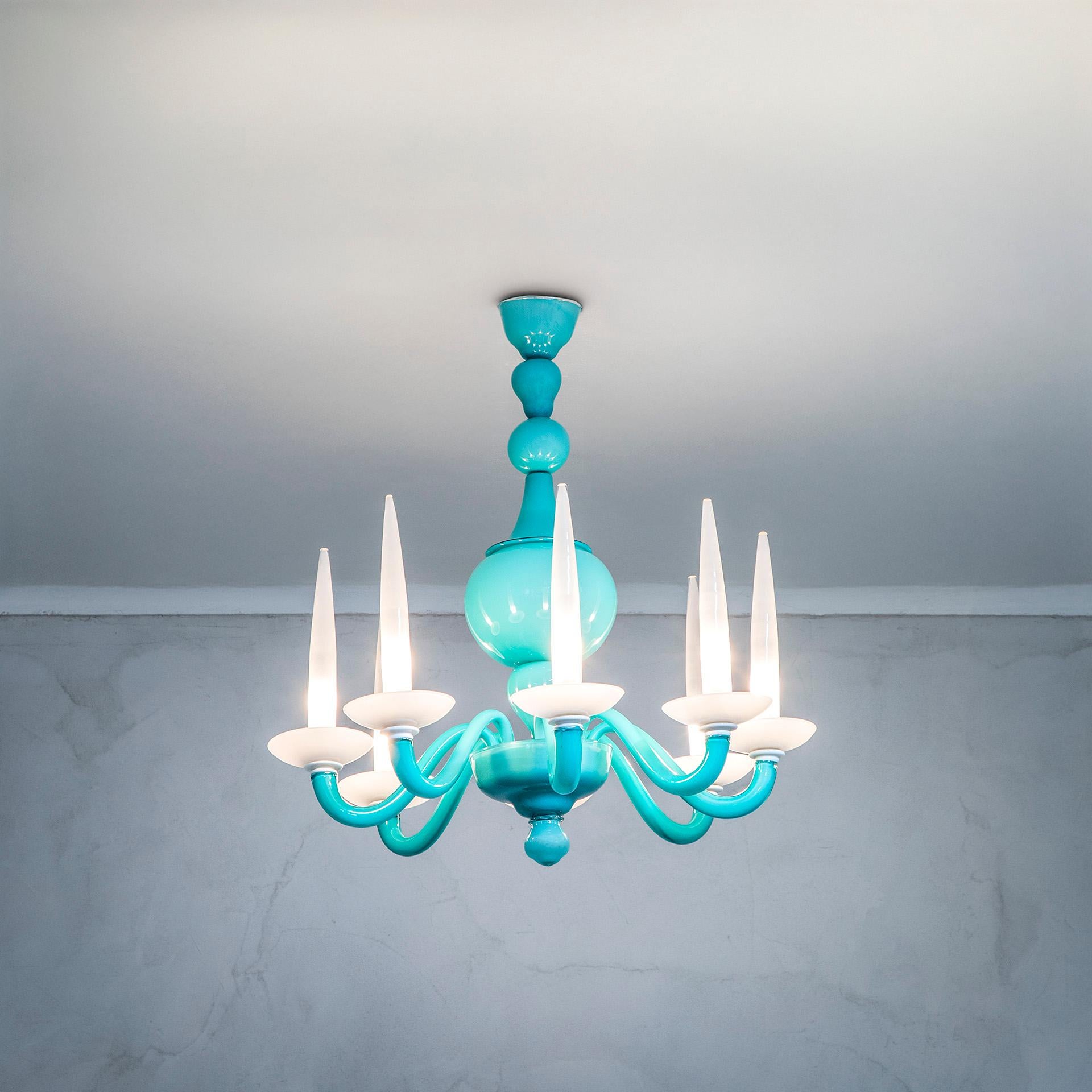 20th Century, Gio Ponti for Venini Chandelier mod. 5523 Moderno de mediados de siglo en venta