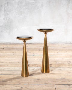 Max Ingrand: Säulentische für Fontana Arte, Messing und Glas, 1957