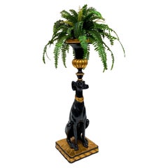 Vintage Regency Style Seated Greyhound Dog with Planter Att. To Maitland - Smith