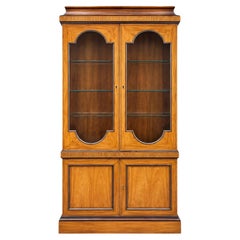 Baker Furniture Collector’s Ed. Neo-Classical Satinwood Cabinet / Bookcase