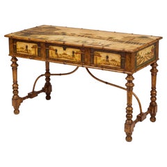 Lane Venture Faux Bamboo Chinoiserie Fruitwood Sideboard Credenza Table
