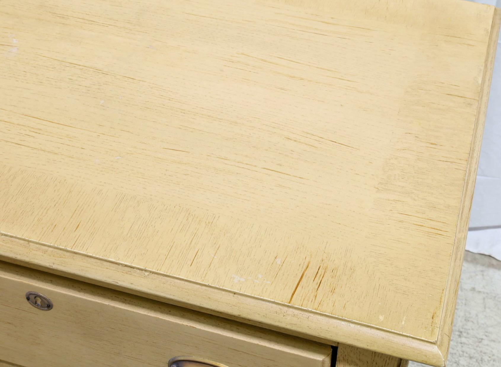 American English Country Style Century Cerused Oak Console Table / Credenza / Sideboard For Sale