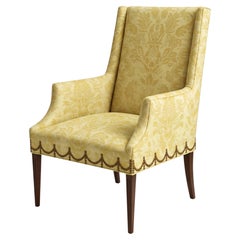 Late 20th-C. English Chippendale Style Custom Wingback Chair