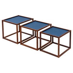 Mid-Century Danish Modern Rosewood Nesting Tables By Bodil Kjaer Pedersen & Son